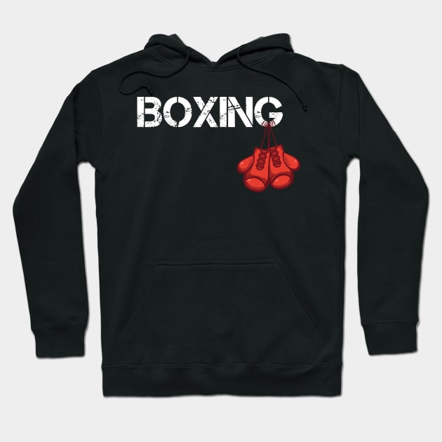 Boxing hanging gloves gift for boxer Hoodie by Shirtbubble